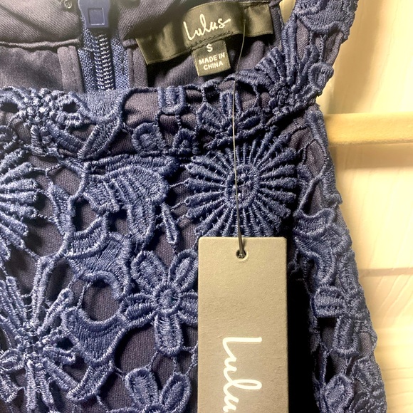 Lulus Love Poem Navy dress - Picture 3 of 4